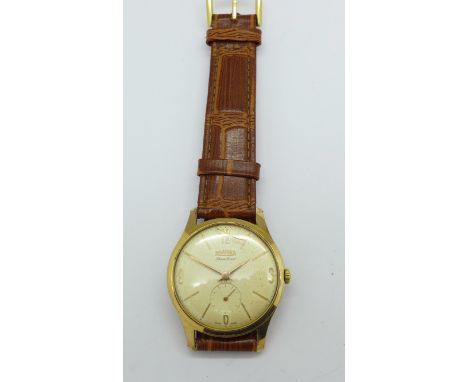 A gold plated Roamer Standard manual wind wristwatch