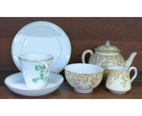 A Royal Worcester trio and a bachelors tea service, some a/f to tea service
