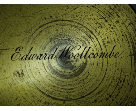 BRASS LACQUERED ELLIOT BROS STRAND LONDON FIELD COMPASS IN LEATHER FITTED POUCH ENGRAVED EDWARD WOOLLCOMBE