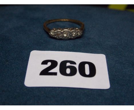 18CT YELLOW GOLD DIAMOND CHIP RING, SIZE O, 2.4G APPROX 