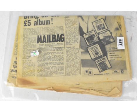 BOB MARLEY & THE WAILERS; a copy of Melody Maker from July 26th 1975, with article written about The Wailers, bearing numerou
