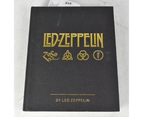 LED ZEPPELIN; a single pictorial volume bearing the band members' signatures, along with that of George Hardy, who provided t