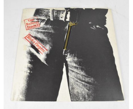 ROLLING STONES; 'Sticky Fingers', in zip sleeve with insert, matrix A4B4. CONDITION REPORT: Zip is working, Vinyl needs sligh