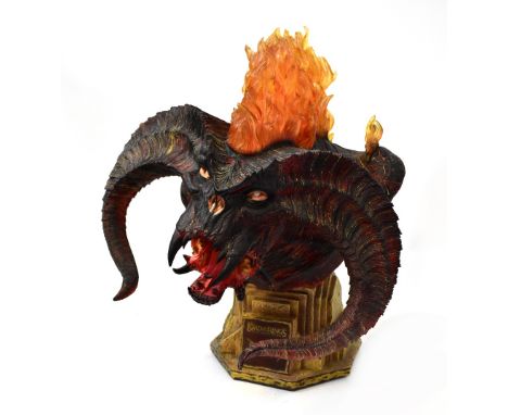 Sideshow Collectibles; Lord of the Rings, Legendary scale bust, Balrog, boxed. CONDITION REPORT: Mint, a little wear to the b