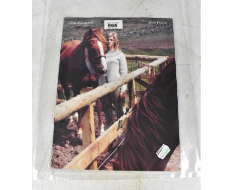 LINDA MCCARTNEY; 'Wide Prairie', a music score bearing her signature to the cover.We have not authenticated this signature, p