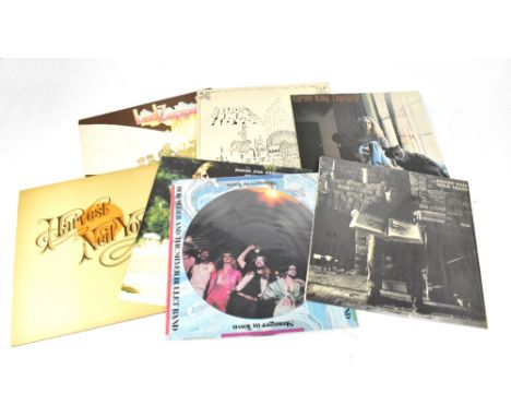 Seven LPs comprising 'Led Zeppelin II' red/plum label 1969, Graham Nash, 'Wild Tales' US pressing and 'Songs For Beginners' U