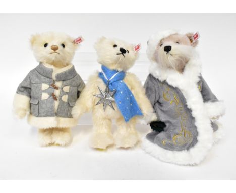 STEIFF; three collectors' teddy bears to include 'Duffle', no.664304, 'Musical Teddy', no.021671, and 'Kasper, the Swarovski 