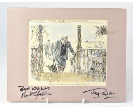 RYDER CUP; a Punch print bearing signatures to the mount of Nick Faldo and Tony Jacklin. We have not authenticated these sign