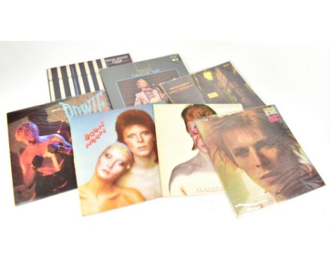 DAVID BOWIE; sixteen LPs to include orange label Uk pressings of 'Low' (stickered sleeve on rear), 'The Man Who Sold The Worl