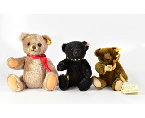 STEIFF; three modern collectors' teddy bears, to include 'Jack the Rare Black Alpaca Bear', with certificate numbered 01955, 