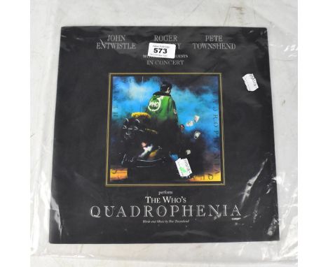 THE WHO; a Quadrophenia programme bearing the signatures of the band members and also bearing three signatures of the backing