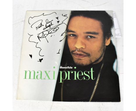 MAXI PRIEST; an album bearing his signature to the cover.We have not authenticated this signature, please satisfy yourself as