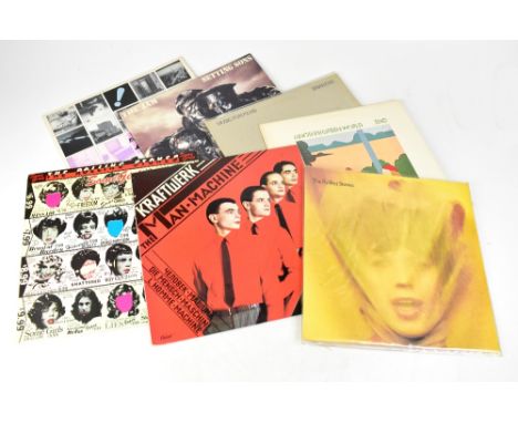 ROCK; seven LPs to include Kraftwerk, 'Man Machine' UK original, Rolling Stones, 'Goats Head Soup' UK pressing with insert, a