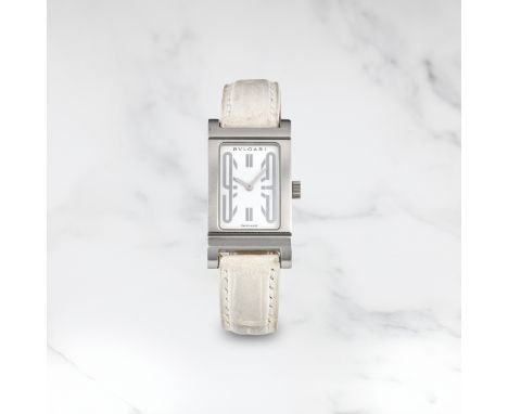 BULGARI. MONTRE BRACELET DE DAME EN ACIER MOUVEMENT QUARTZBULGARI. A LADY'S STAINLESS STEEL QUARTZ WRISTWATCHModel: Rettangol