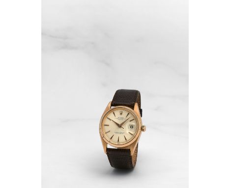 ROLEX. MONTRE BRACELET EN OR ROSE 18K (750) AVEC DATE MOUVEMENT AUTOMATIQUE ROLEX. AN 18K ROSE GOLD AUTOMATIC CALENDAR WRISTW