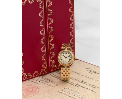 CARTIER. MONTRE DE DAME EN OR JAUNE 18K (750) MOUVEMENT QUARTZ CARTIER. A LADY'S 18K GOLD QUARTZ BRACELET WATCH Model: Panthe