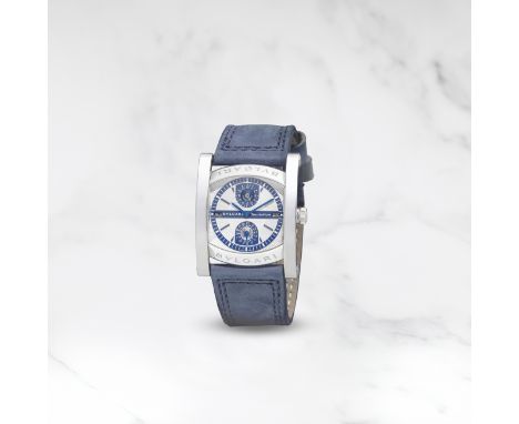 BULGARI. BELLE MONTRE BRACELET EN PLATINE (950) QUANTIEME PERPETUEL ET DOUBLE FUSEAU HORAIRE EN EDITION LIMITEE MOUVEMNT TOUR