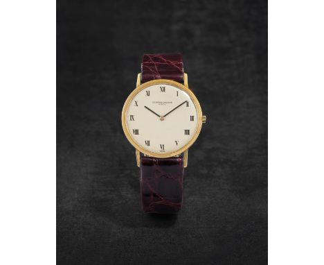 VACHERON &amp; CONSTANTIN. MONTRE BRACELET EN OR JAUNE 18K (750) EXTRA-PLATE MOUVEMENT MECANIQUEVACHERON &amp; CONSTANTIN. AN