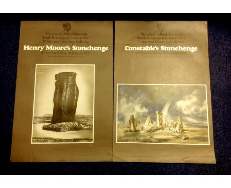 Victoria & Albert Museum posters. Two 1976 exhibition posters relating to Stonehenge. One being Henry Moore and the other bei