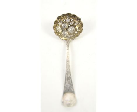 Georgian silver berry sifter ladle by G W London 1809