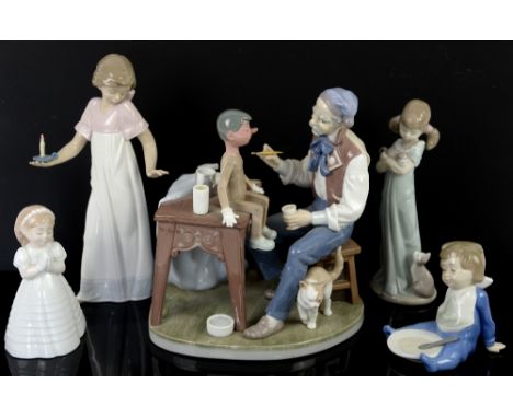 Collection of Lladro and Nao figures (5)