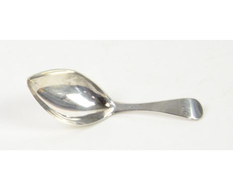 William Bateman tear shaped bowl caddy spoon, London 1800