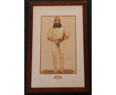 After Spy.  W Grace titled Cricket, coloured print, 31cm x 18cm.