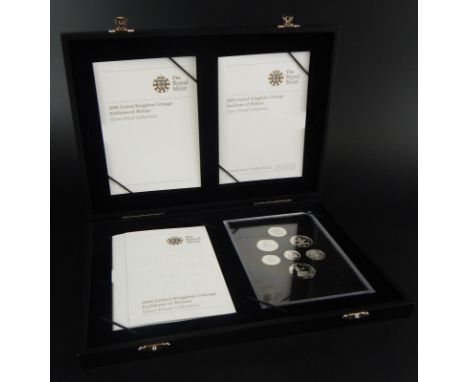 A Royal Mint 2008 United Kingdom coinage silver proof collection, with original certificate and box