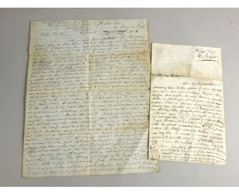 A letter from Van Diemen's Land dated 1856, detailing the voyage of a gentleman in steerage on the ship Mermaid from Liverpoo