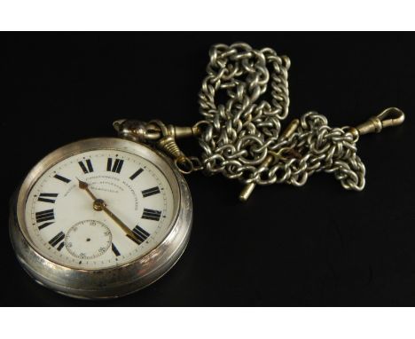 A Victorian silver cased pocket watch, the dial stamped watch chronometer manufacturer Appleyard Wakefield, Birmingham 1864, 