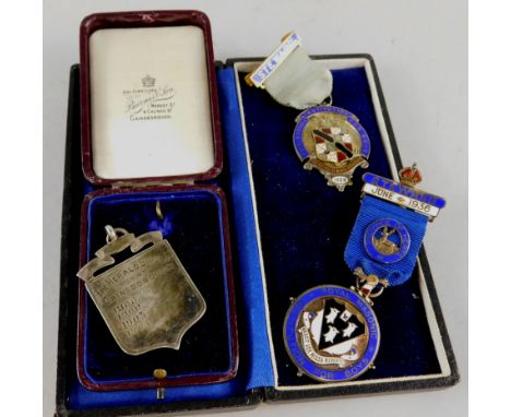 Various medals etc., to include two from the Royal Masonic Institution for Boys, in silver and enamel and an award to a Corpo
