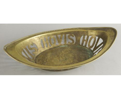 An early 20thC silver plated Hovis advertising basket, of pierced outline, 37cm wide.