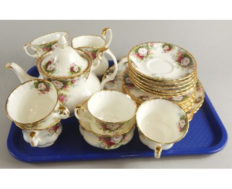 A Royal Albert celebration pattern part tea service, to include teapot and cover
