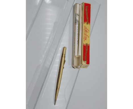 A Vintage Life Long 12ct gold plated propelling pencil with box. 