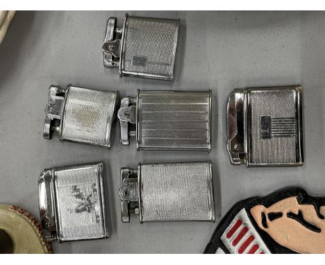 SIX VINTAGE LIGHTERS TO INCLUDE MOSDA STREAMLINE AND POLO