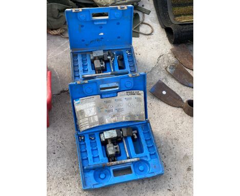 TWO PART COMPLETE DOUBLE LAP FLARING TOOL SETS