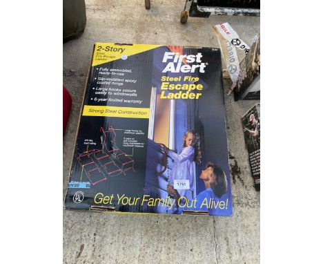 A BOXED FIRST ALERT FIRE SAFETY ESCAPE LADDER