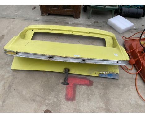 A BOOT LID WITH SPOILER OFF A VINTAGE PORSCHE