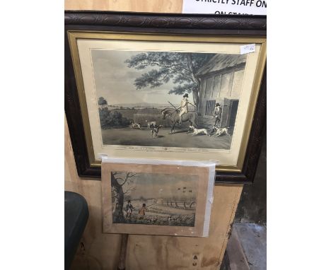 TWO VINTAGE HUNTING PRINTS