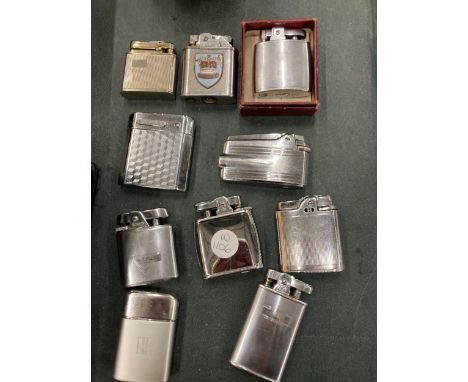 TEN VINTAGE LIGHTERS TO INCLUDE RONSON, ETC, ONE BOXED