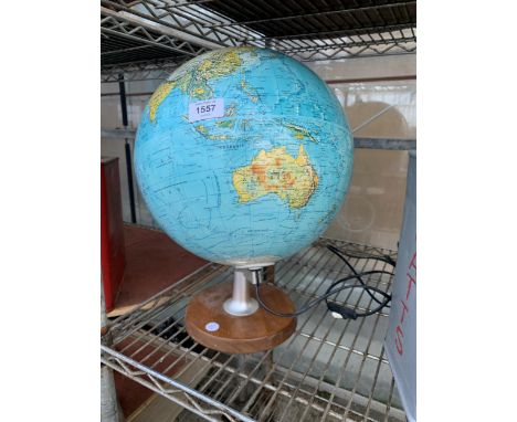 AN ILLUMINATED WORLD GLOBE