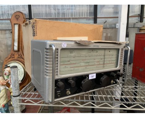 A VINTAGE EDDYSTONE MODEL 840A H.F. COMMUNICATIONS RECIEVER WITH ORIGINAL BOX
