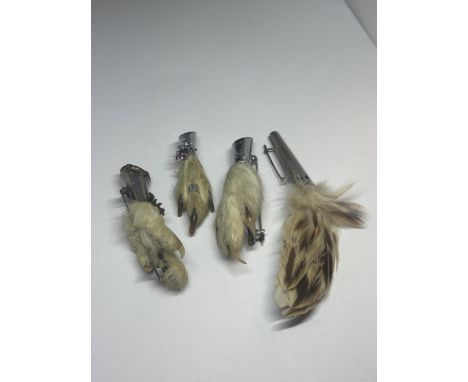 FOUR VINTAGE SCOTTISH BROOCHES