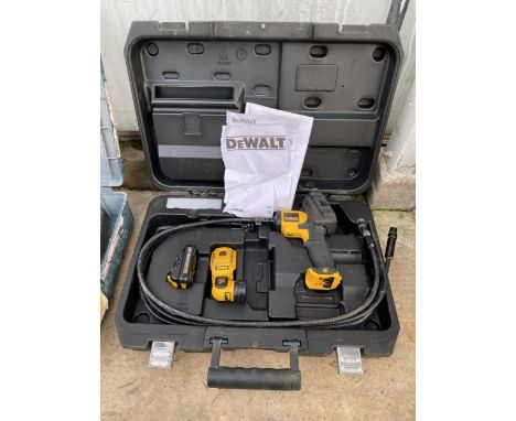 A BELIEVED AS NEW DEWALT CORDLESS INSPECTION CAMERA KIT WITH CARRY CASE