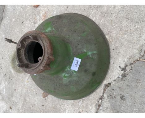 A GREEN RETRO INDUSTRIAL STYLE LIGHT SHADE