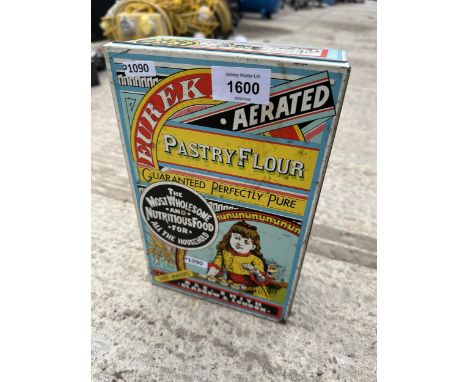 A VINTAGE EUREK PASTRY FLOUR TIN