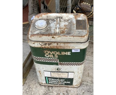 A VINTAGE OVOLINE OILS DRUM