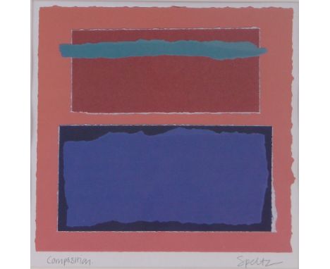 Roy Speltz (American born 1948),lithograph, abstract, signed in pencil, i 11" x 11", framed.
