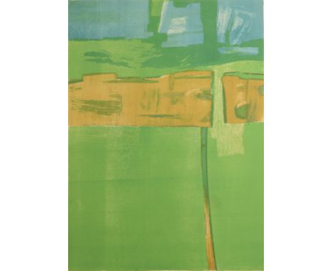 RICHARD PLATT Landscape untitled Three colour lithograph Signed and dated '59 #12/14 Paper size 77 x 56cm Together with a sec