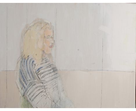 DAVID FERGUSON Female Portrait Mixed media 71 x 91 cm